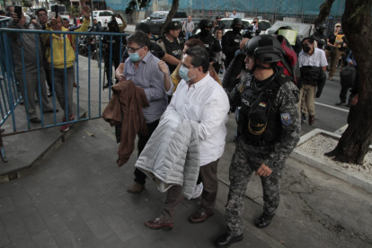 Los detenidos por el caso Purga fueron trasladados hasta la capital.