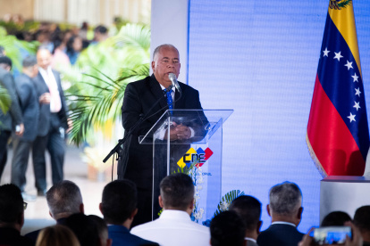 Elvis Amoroso, el presidente del Consejo Nacional Electoral (CNE).