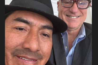 Leonidas Iza visitó a Steven Donzinger, abogado del caso Chevron.