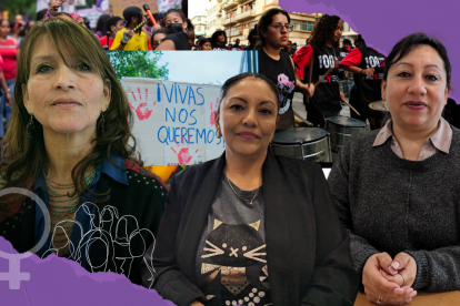 Activistas ecuatorianas en España.