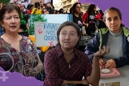 Activistas quiteñas.