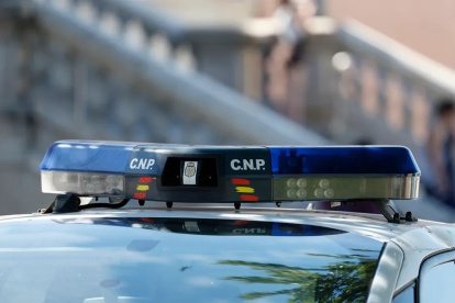 Detalle de las sirenas de un coche del Cuerpo Nacional de Policía.