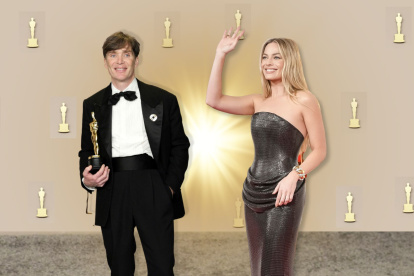 Los protagonistas de "Oppenheimer" y "Barbie".