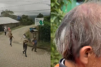 Captura de video que da registro de lo sucedido en Palo Quemado (Cotopaxi)