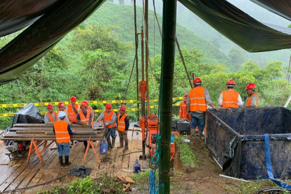 Minería.- El campamento de la mina Curipamba ubicada en la Sierra del Ecuador.