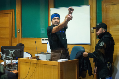 Héctor Llaitul, líder radical mapuche en prisión preventiva desde agosto de 2023 por incitación, apología a la violencia, hurto simple, atentado contra la autoridad