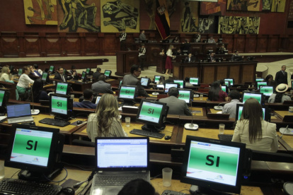 Votación para las reformas sobre la seguridad social en el Pleno de la Asamblea.