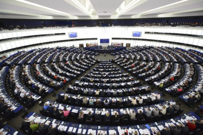 Vista general de una sesión plenaria en hemiciclo del Parlamento Europeo