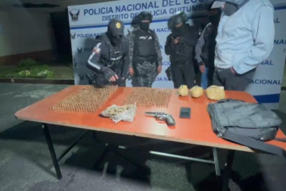 Las balas fueron encontradas en una casa de Quitumbe.