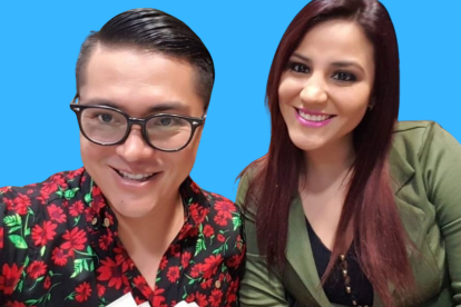 Mauricio Altamirano y Mayra Salazar en una foto del 2017 cuando ella era RRPP un medio de comunicación.