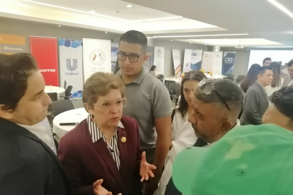 Autoridad.- Ivonne Núñez, ministra de Trabajo de Ecuador.