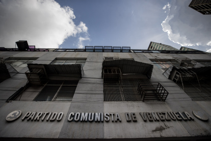 La fachada de la sede del Partido Comunista de Venezuela.