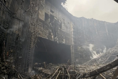 Los escombros tras el ataque terrorista que ha causado decenas de muertes.