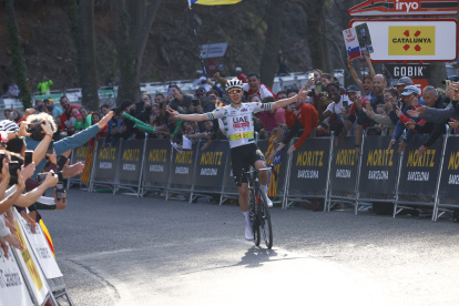 El ciclista esloveno Tadej Pogacar se impuso en la quinta etapa de la Volta a Cataluña.