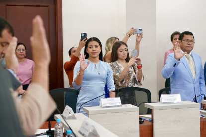 García llegó a la Alcaldía de San Vicente en 2023, bajo la bandera de la Revolución Ciudadana.