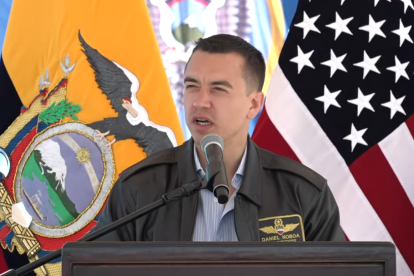 Desde Cotopaxi, el presidente Daniel Noboa también habló de la presencia de narcoterrorismo en las instituciones públicas.