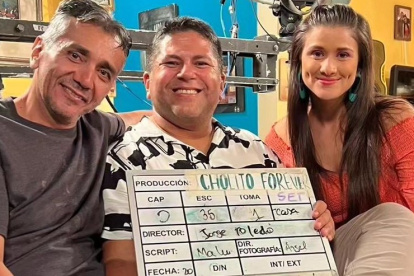 Jorge con E y Elba González.