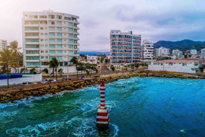 Parte del malecón de Bahía de Caráquez.