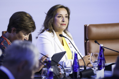 La presidenta de Perú Dina Boluarte, en una de sus recientes actividades públicas.