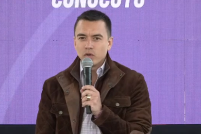 El presidente Noboa asistió a la entrega de la repotenciación del Centro Diurno Conocoto, en Quito.