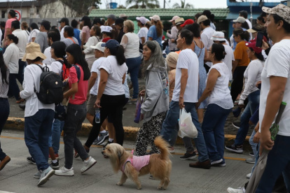 Los caninos acompañaron a sus dueños en este día religioso