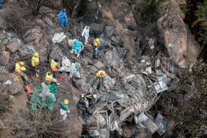 Las autoridades realizaron las labores de rescate de los cuerpos