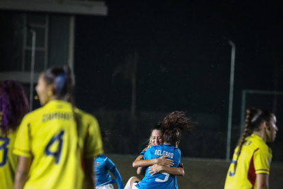Emely Delgado hizo dos goles en el último partido de Ecuador.