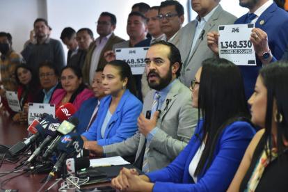 Patricio Maldonado, presidente de la AME, durante una rueda de prensa.