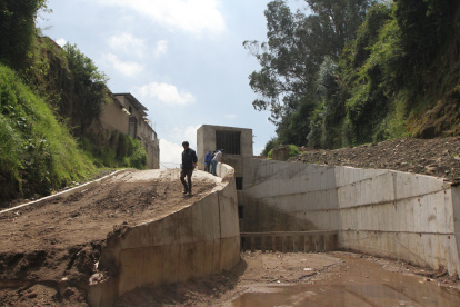 La quebrada El Tejado se realizó un mejoramiento de infraestructura de captación de sólidos