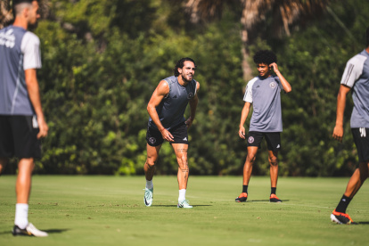 El ecuatoriano Leonardo Campana entrena para el partido de este sábado 6 de abril con Inter Miami