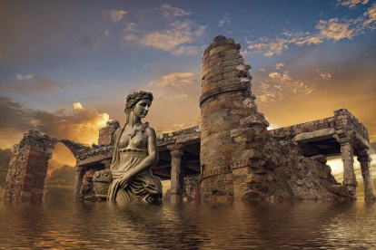 Imagen representativa de la Atlántida sumergida