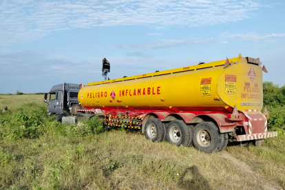 Este fue el tanquero que se halló en el sitio.