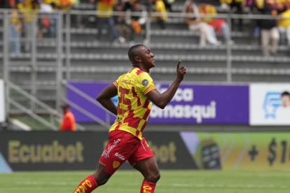 Renny Jaramillo marcó el primer gol de Aucas sobre Cumbayá.