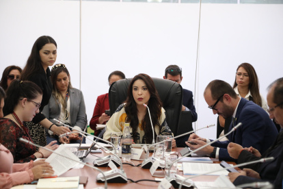 La legisladora correísta Pamela Aguirre preside la Comisión de Fiscalización.