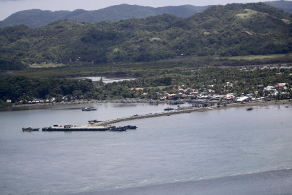 Vista aérea de la base naval filipina de Santa Ana, en la provincia de Cagayan.