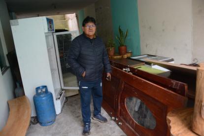 Patricio Sanguña ha sido afectado dos veces por los aluviones.