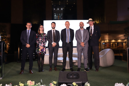 Rafael Vélez Mantilla, Paola Bracchi, Daniele Rocchio, embajador Giovanni Davoli, Francesco Magnone y Enrico Pupi.