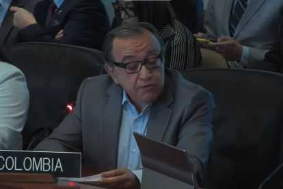 El representante de Colombia ante la OEA fue el encargado de motivar su proyecto de resolución.
