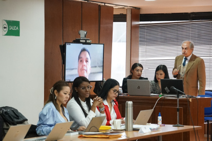 Audiencia de recepción  de testimonios anticipados. En videollamada: Wilman Terán.