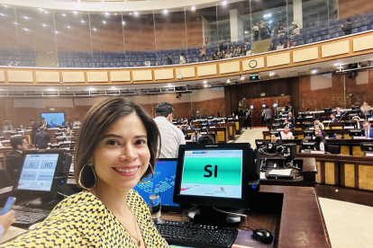La asambleísta Esther Cuesta publicó un polémico video en apoyo a Jorge Glas.