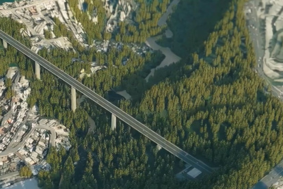 Imagen del puente que se construirá como parte de la Solución Vial Bicentenario