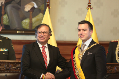 Gustavo Petro y Daniel Noboa en una foto de archivo.