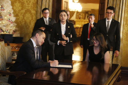 Andrea Arrobo fue la primera titular de Energía en lo que va el Gobierno de Noboa.