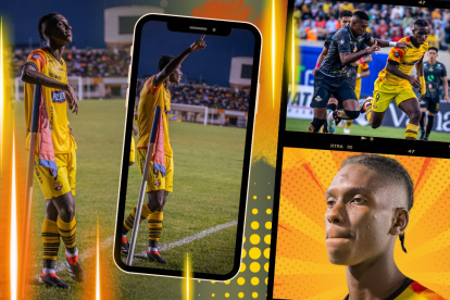 Allen Obando de 17 años, delantero de Barcelona.