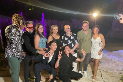 Delegación de Ecuador con Juan Carlos Arciniegas.