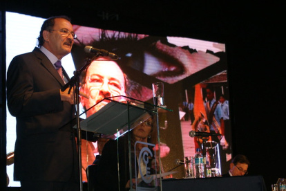 Imagen de una audiencia pública del entonces contralor, Carlos Pólit, el 5 de noviembre de 2023 en Quito.