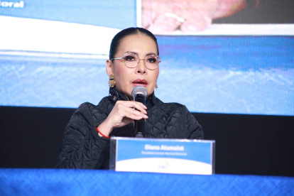Diana Atamaint, presidenta del CNE.