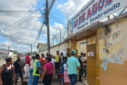 Uno de los recintos electorales del sector.