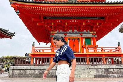 Michela Pincay en Japón.