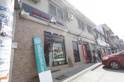 El local afectado en el norte de Guayaquil.